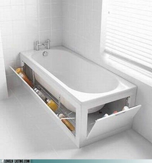 bathtub storage idea