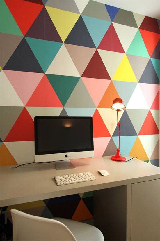 colorful home office design