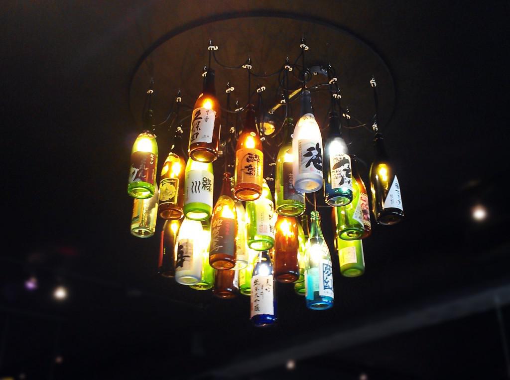 repurposed sake bottles