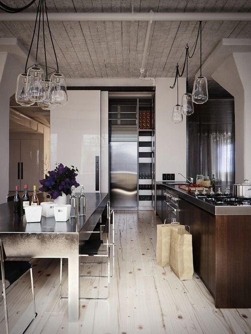 industrial kitchen and dining design