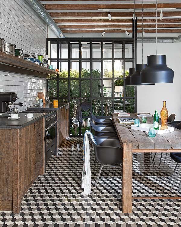 unique kitchen floor