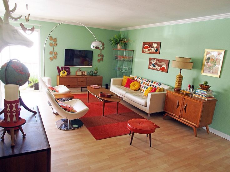 midmod living room design