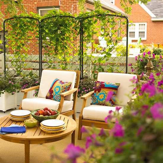 colorful outdoor patio design