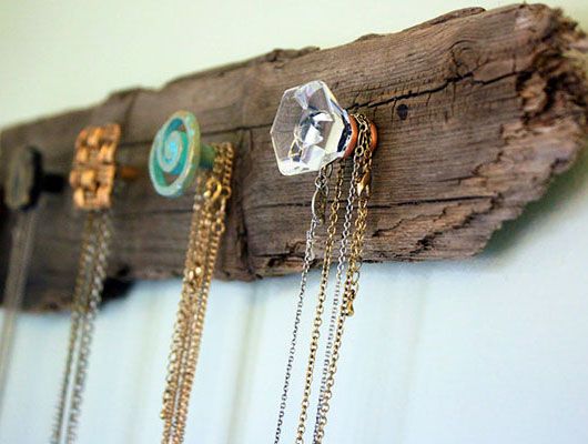 storage idea using wood beams