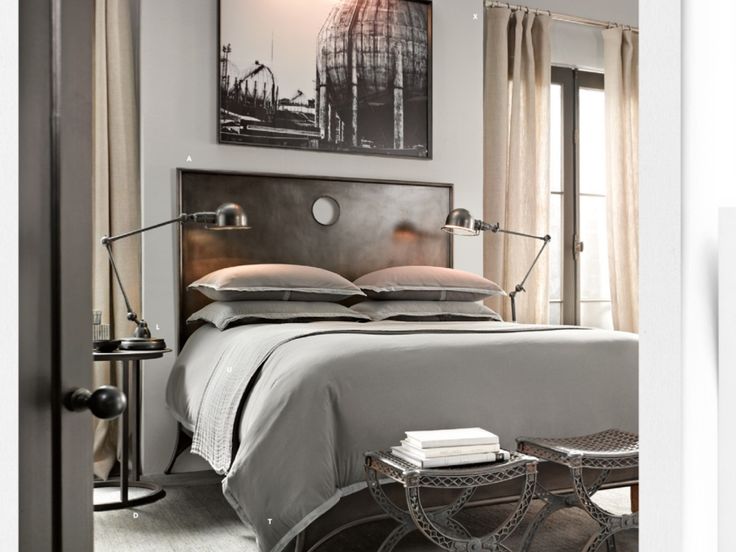 Grey and 1800's Inspired Bedroom Design