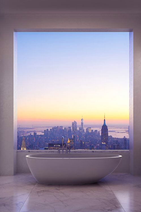 Minimalist Bathroom with a Stunning View