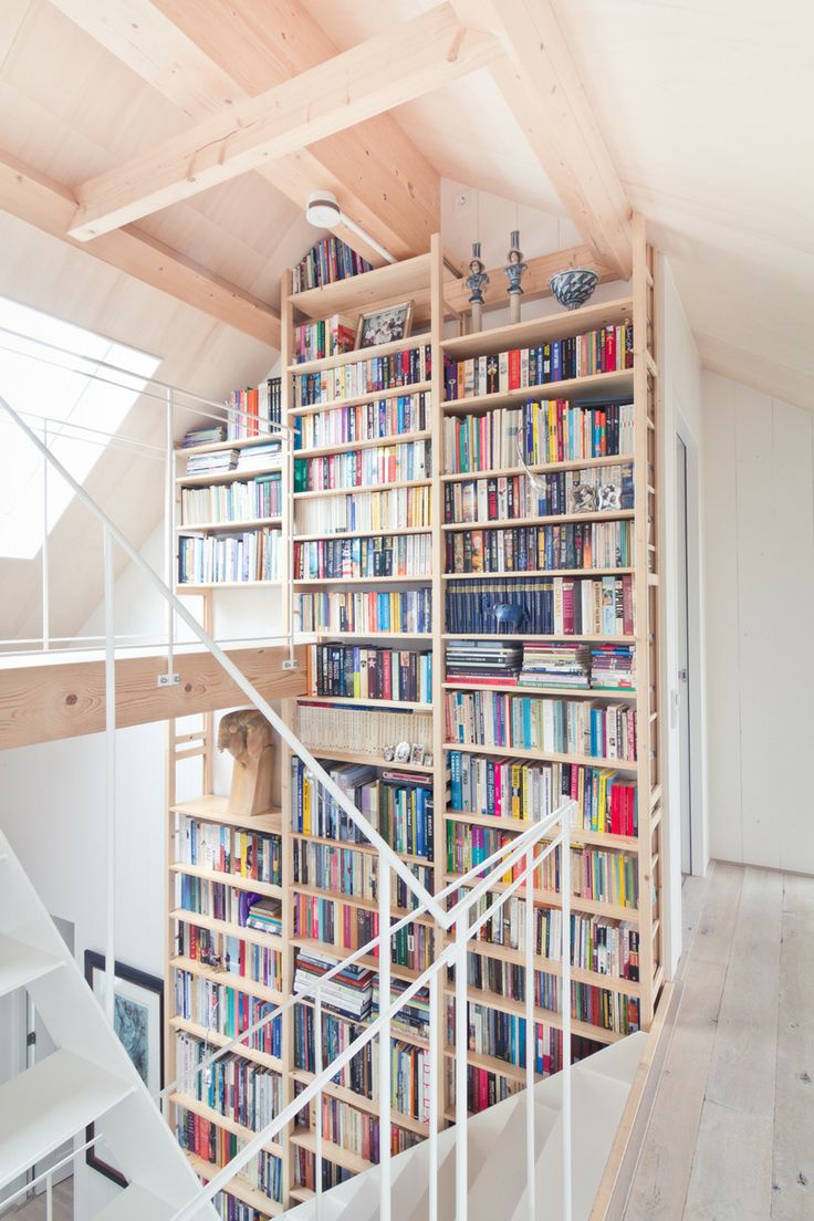 Two-Story Home Library Inspiration