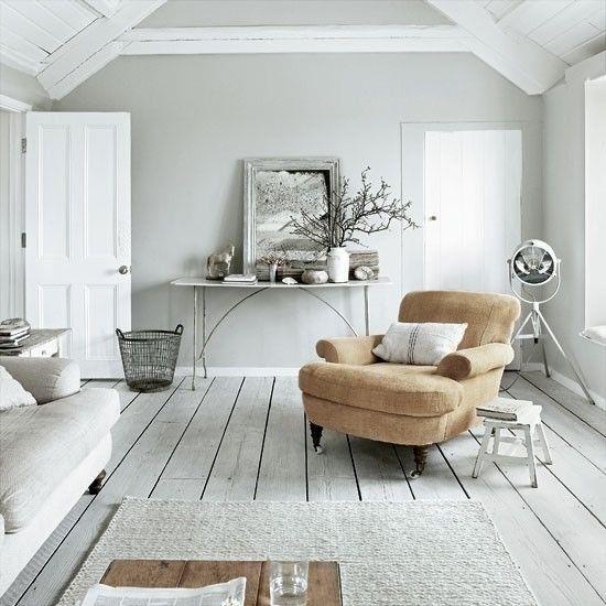 Upstairs Living Room with Pale Wood Floor