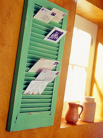 repurposed window shutter