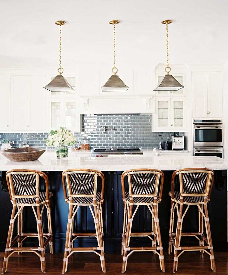 Contemporary Kitchen with Barstools
