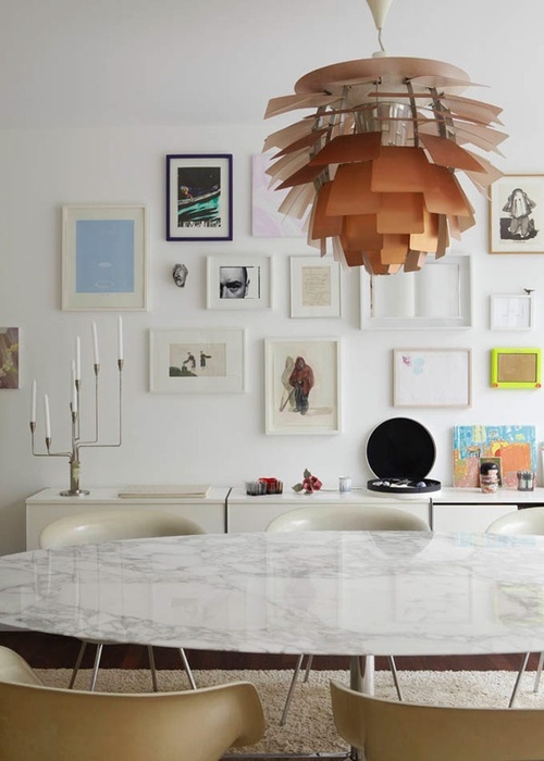 Dining Room With Art Wall