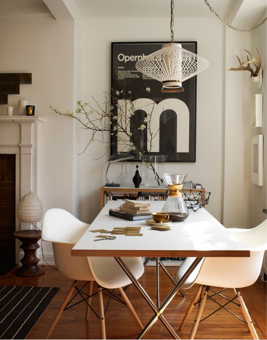 Modern White Dining Room