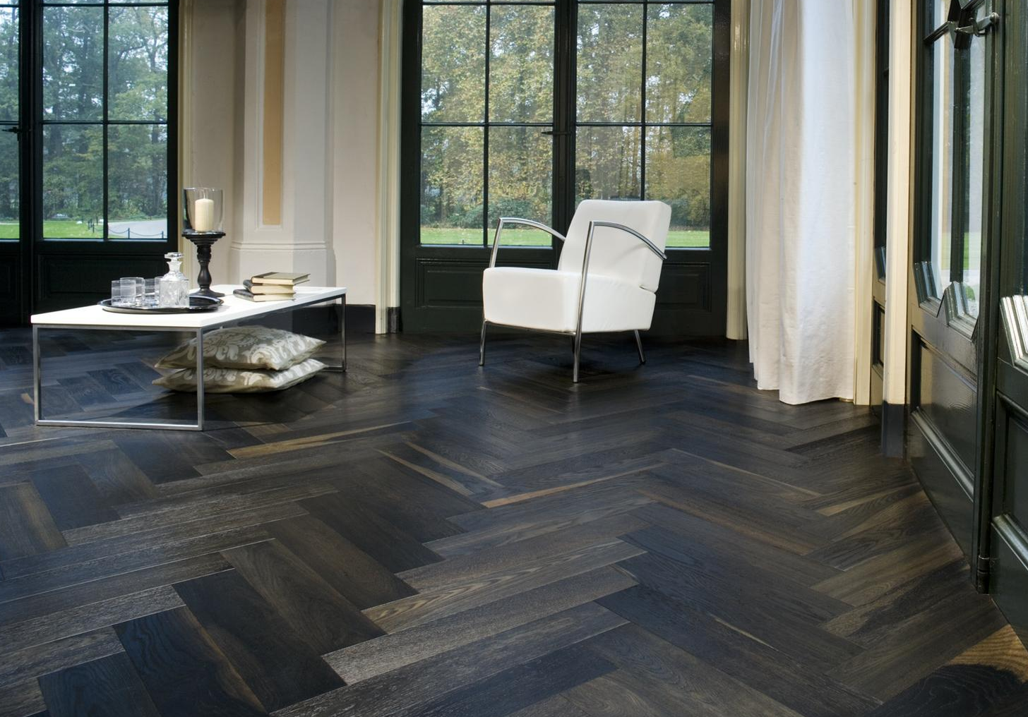 Rich and Dark Parquet Floor