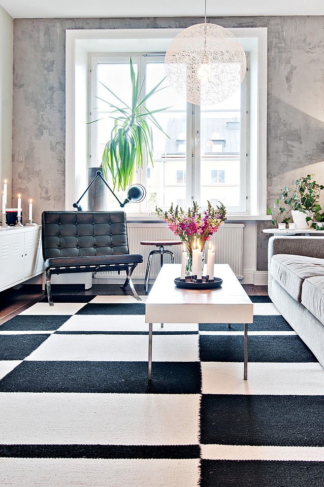 Black and White Rug