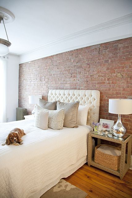 Exposed Brick Bedroom