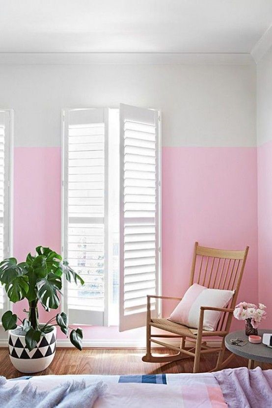 Half Pink Bedroom