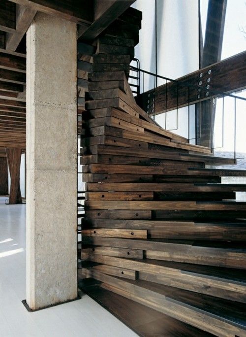 Beautiful Spiral Wood Stair