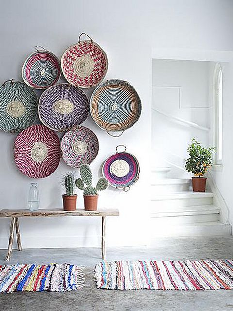 Colorful Basket Entry Wall