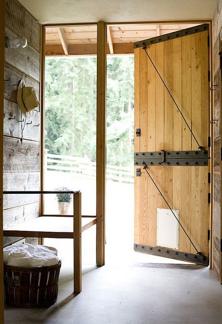 rustic yet modern entry way