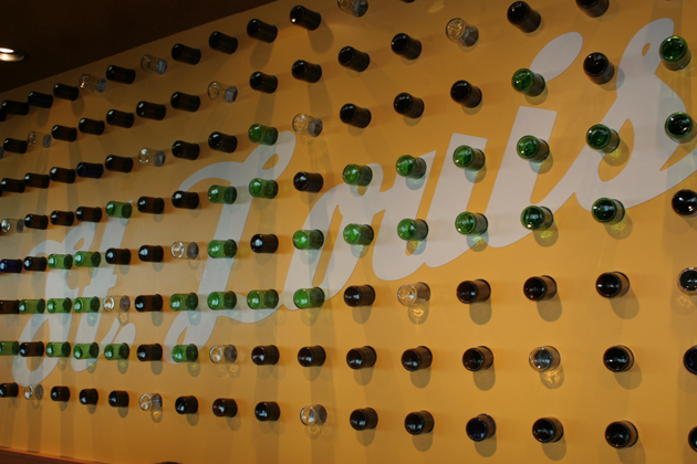 bottle art wall